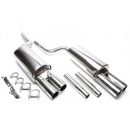 Sistema di scarico in acciaio Inox 2x76 per Audi A6 / 4B + Avant