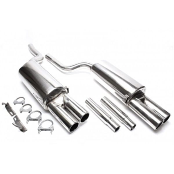 Sistema di scarico in acciaio Inox 2x76 per Audi A6 / 4B + Avant