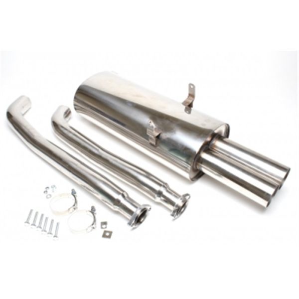 Sistema di scarico in acciaio Inox 2x76 per BMW 3er E36