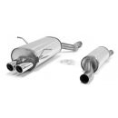 Sistema di scarico in acciaio Inox 2x70 per BMW 316i / 318i E46 Limo./Coupé/Touring