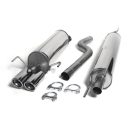 Sistema di scarico in acciaio Inox 2x80 Opel Astra G