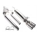 Sistema di scarico in acciaio Inox 2x76 Opel Omega B / 4-Cilindri