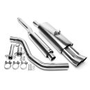 Sistema di scarico 2x76 DTM per Volkswagen Polo tipo 86C