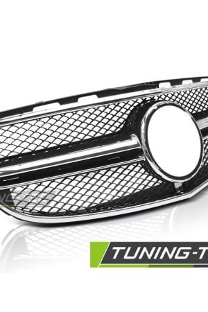 Griglia calandra anteriore Mercedes W212 13-16 E63 AMG Style Nera e Chrome