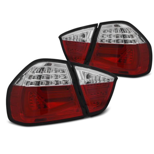 Coppia fari Led Bar posteriori BMW Serie 3 E90 05-08 Rossi e Bianchi