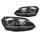 Coppia di fari DRL e DTS per Volkswagen Golf VII 12-17 Neri