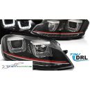 Coppia di fari DRL U-type per Volkswagen Golf VII 12-17 Neri