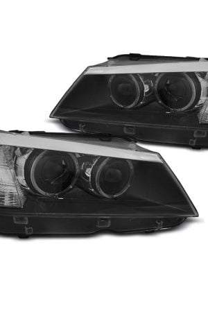 Fari a Led con Angel Eyes BMW X3 F25 10-14 Neri