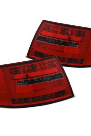 Coppia fari Led Bar posteriori Audi A6 C6 04-08 berlina Rossi e fume