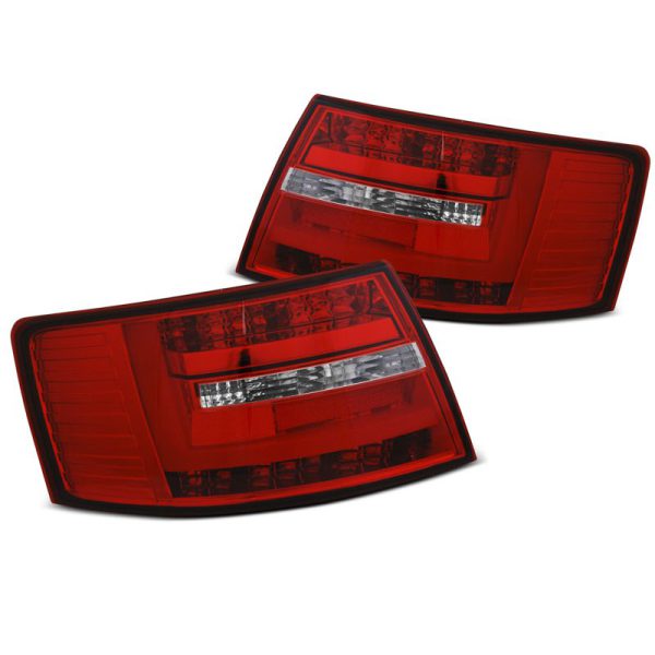 Coppia fari Led Bar posteriori Audi A6 C6 04-08 berlina Rossi