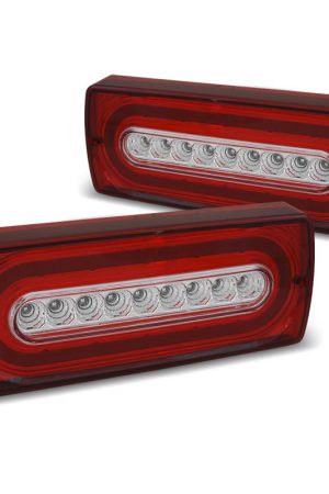 Coppia fari Led DTS posteriori Mercedes Classe G W463 90-12 Rossi e Bianchi