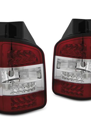 Coppia fari posteriori LED Volkswagen T5 03-09 doppia porta Rossi e Bianchi