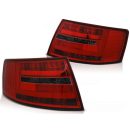 Coppia fari Led Bar posteriori Audi A6 C6 04-08 berlina Rossi e fume