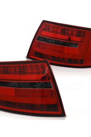 Coppia fari Led Bar posteriori Audi A6 C6 04-08 berlina Rossi e fume