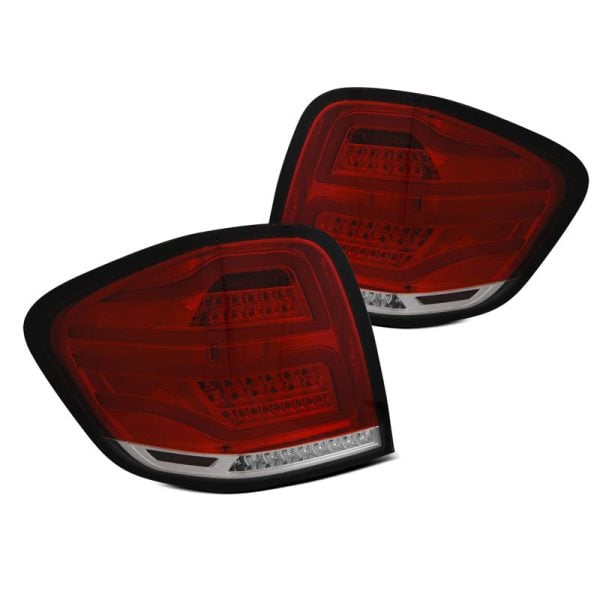 Coppia fari Led Bar posteriori Mercedes Classe M W164 05-08 Rossi e Bianchi