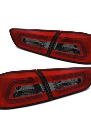 Coppia fari Led Bar posteriori Mitsubishi Lancer VIII 08-11 Rossi e Fume