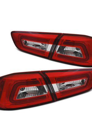 Coppia fari Led Bar posteriori Mitsubishi Lancer VIII 08-11 Rossi e Bianchi