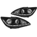 Fari Angel Eyes CCFLe LED per Ford Focus MK2 04-08 Neri