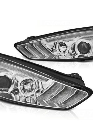 Fari Led vera luce diurna DRL e DTS Ford Focus MK3 15-18 Chrome