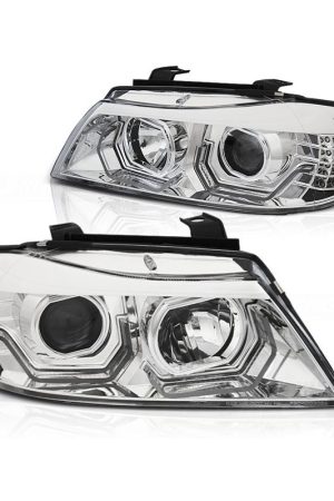 Fari Xenon Led 3D DRL BMW Serie 3 E90 / E91 05-08 Chrome