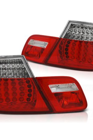 Coppia fari LED e DTS posteriori BMW Serie 3 E46 Coupe 99-03 Rossi e Bianchi