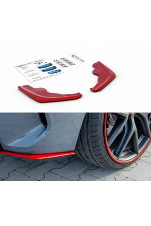 Sottoparaurti splitter laterali posteriori BMW 1 F40 M-Pack 2019- V.2 Red