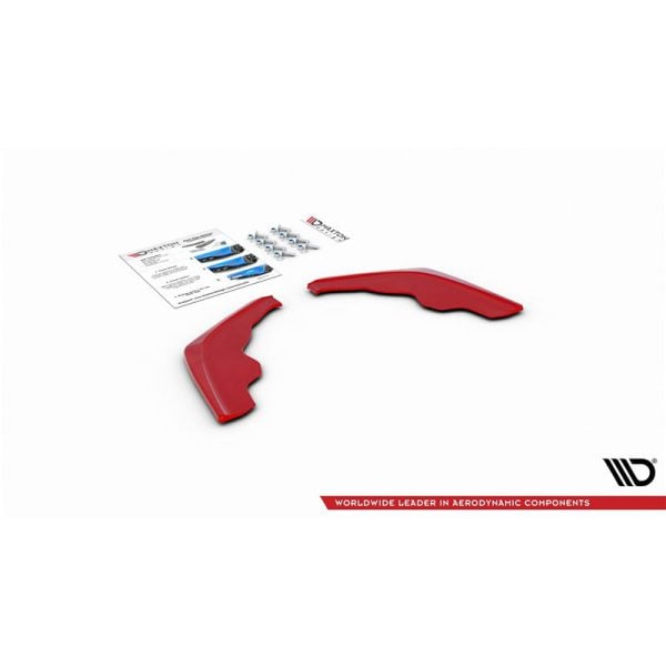 Sottoparaurti splitter laterali posteriori BMW 1 F40 M-Pack 2019- V.2 Red