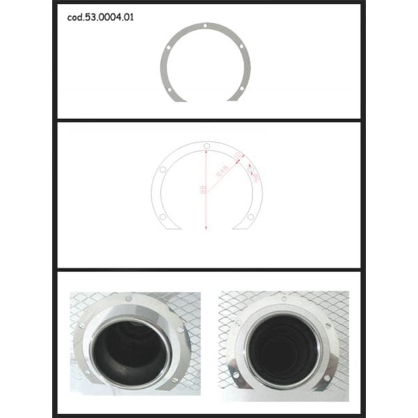 Protezione estetica inox Universale Ragazzon rotondo 80 mm