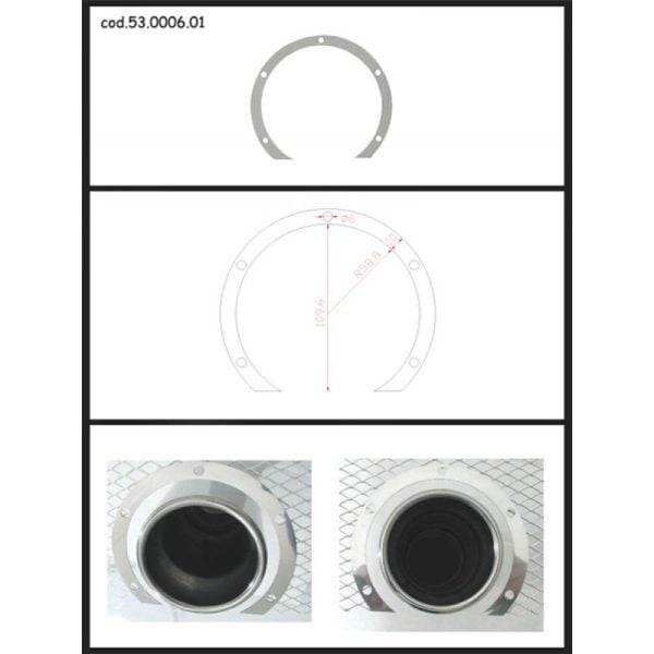 Protezione estetica inox Universale Ragazzon rotondo 102 mm