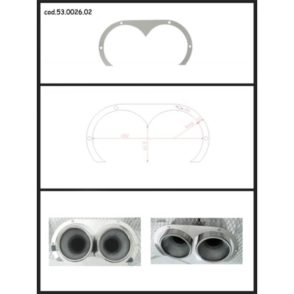 Protezione estetica inox Universale Ragazzon ovale 2x80 mm