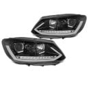 Fari DRL Led con DTS per Volkswagen Touran II 2010-2015 Neri