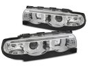 Fari 3D Angel Eyes Led BMW serie 7 E38 94-01 Chrome