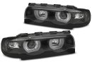 Fari 3D Angel Eyes Led BMW serie 7 E38 94-01 Neri