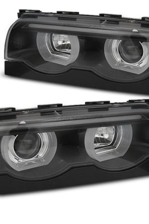 Fari 3D Angel Eyes Led BMW serie 7 E38 94-01 Neri