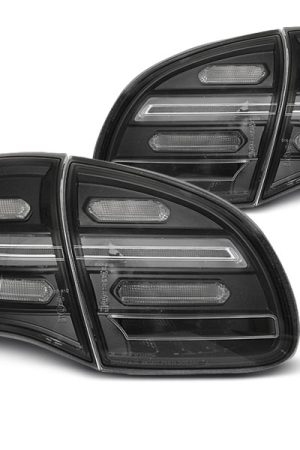 Coppia fari Led e DTS per Porsche Cayenne 10-15 Neri