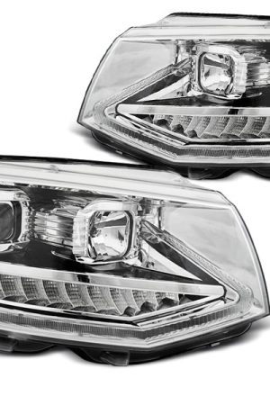 Coppia di fari DRLvera luce diurna con tube light e DTS Volkswagen T6 2015- Chrome