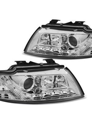 Fari Led stile luce diurna ottica Audi A4 B6 Cabrio 2002-2004