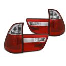 Coppia fari posteriori Led Bar BMW X5 E53 1999-2003 Rossi e Bianchi