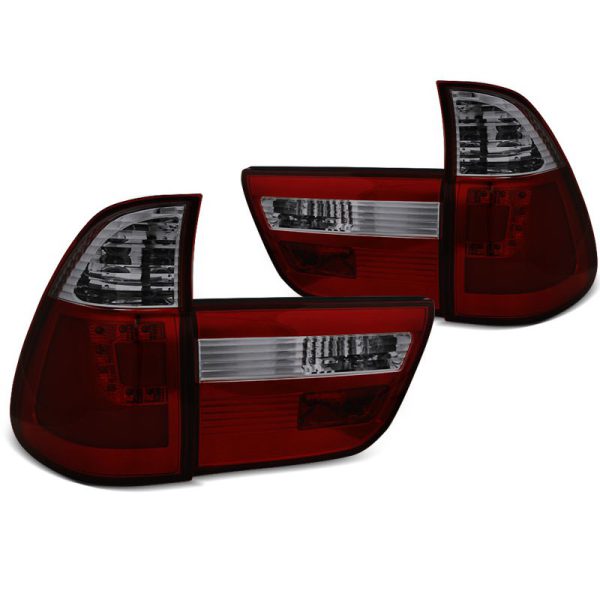 Coppia fari posteriori Led Bar BMW X5 E53 1999-2003 Rossi fume