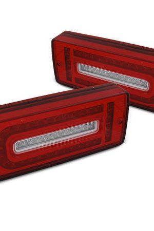 Coppia fari full Led posteriori Mercedes Classe G W463 07-17 Rossi e Bianchi