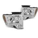 Fari Angel Eyes Ford F150 MK12 2008-2014 Chrome