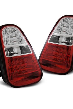 Coppia fari posteriori LED Mini R50 / R52 / R53 04-06 Rossi e Bianchi