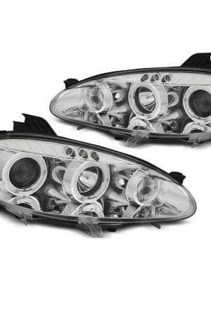 Coppia di fari Angel Eyes Mazda MX5 01-05 Chrome