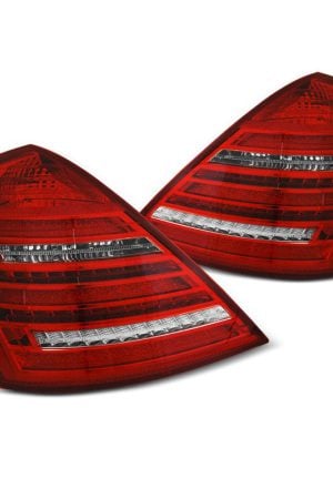 Coppia fari Led DTS posteriori Mercedes Classe S W221 05-09 W222 Look rossi bianchi