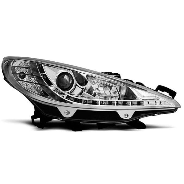 Fari Led stile luce diurna Peugeot 207 06-12 Chrome