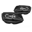 Coppia di fari DRLvera luce diurna con tube light e DTS Volkswagen T6 2015-2019 Neri