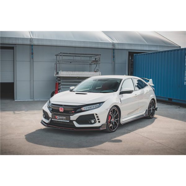 Lama sottoparaurti racing V.2 Honda Civic X Type R 2017- nero e rosso