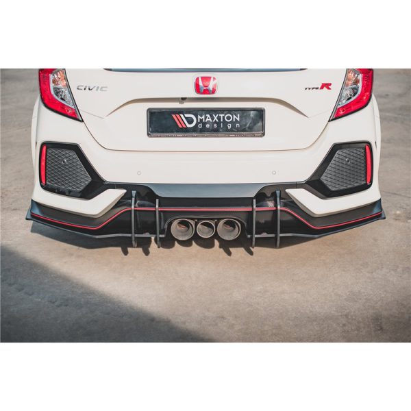 Sottoparaurti estrattore Racing posteriore Honda Civic X Type R 2018- nero