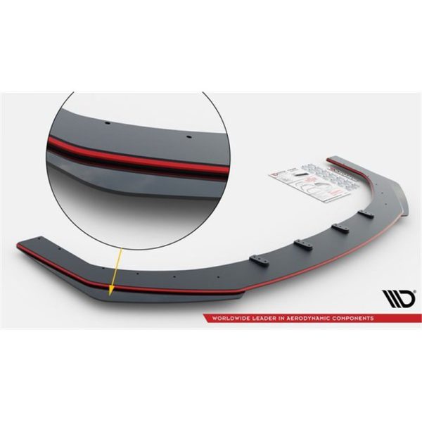 Sottoparaurti anteriore+ Flaps Toyota GR Yaris Mk4 2020- nero e rosso + flaps lucidi