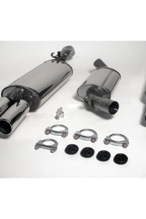 Sistema di scarico in acciaio Inox 2x80 per Volkswagen Golf II 16V